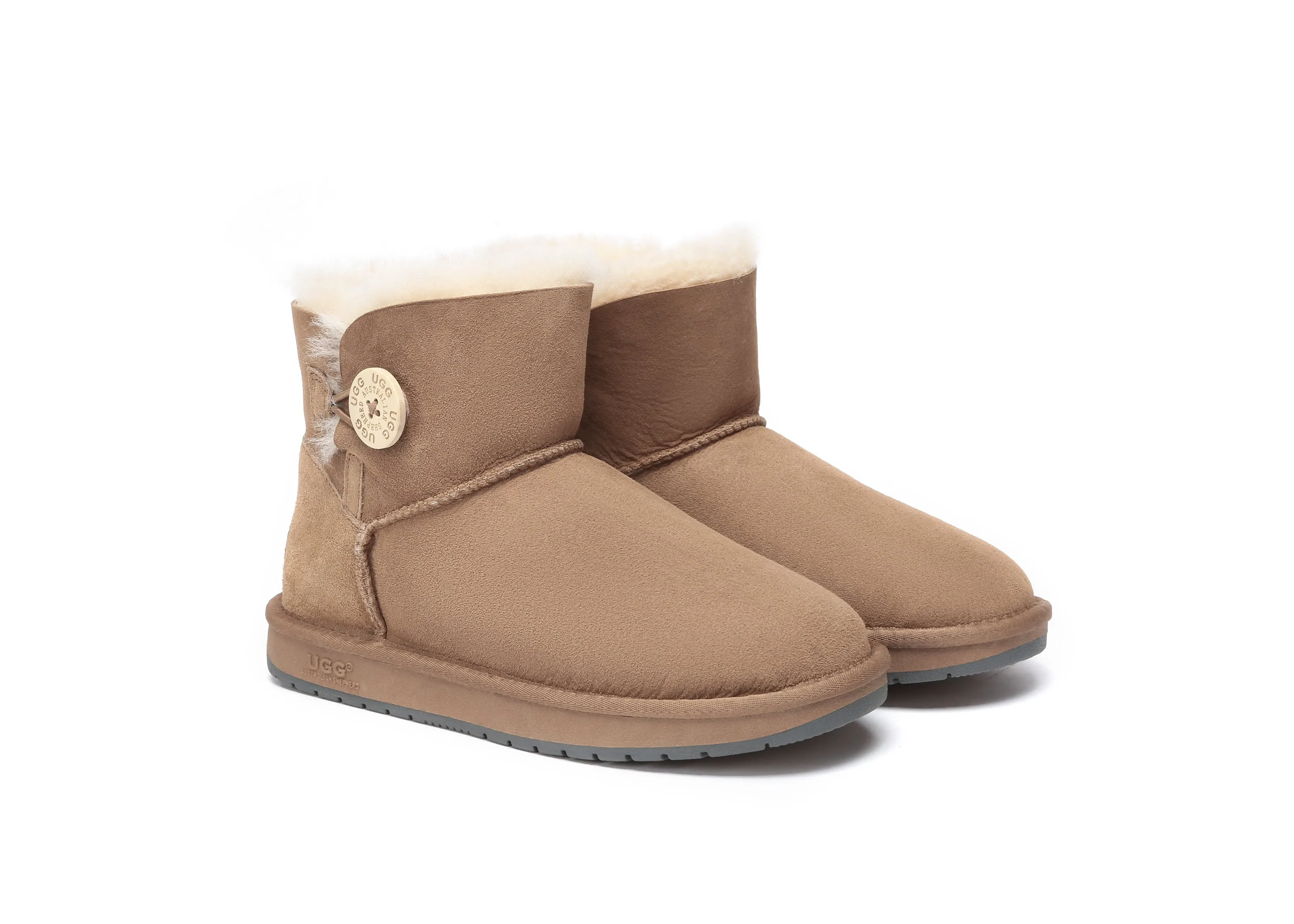 UGG Australian Shepherd Australia Premium Double Face Sheepskin Water Resistant Mini Button Boots