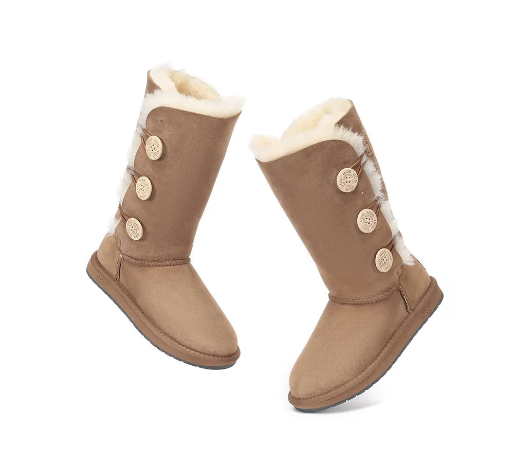 UGG Australian Shepherd Australian Premium Double Face Sheepskin Tall Triple Button Water Resistant Boots