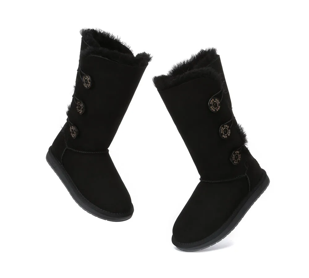 UGG Australian Shepherd Australian Premium Double Face Sheepskin Tall Triple Button Water Resistant Boots