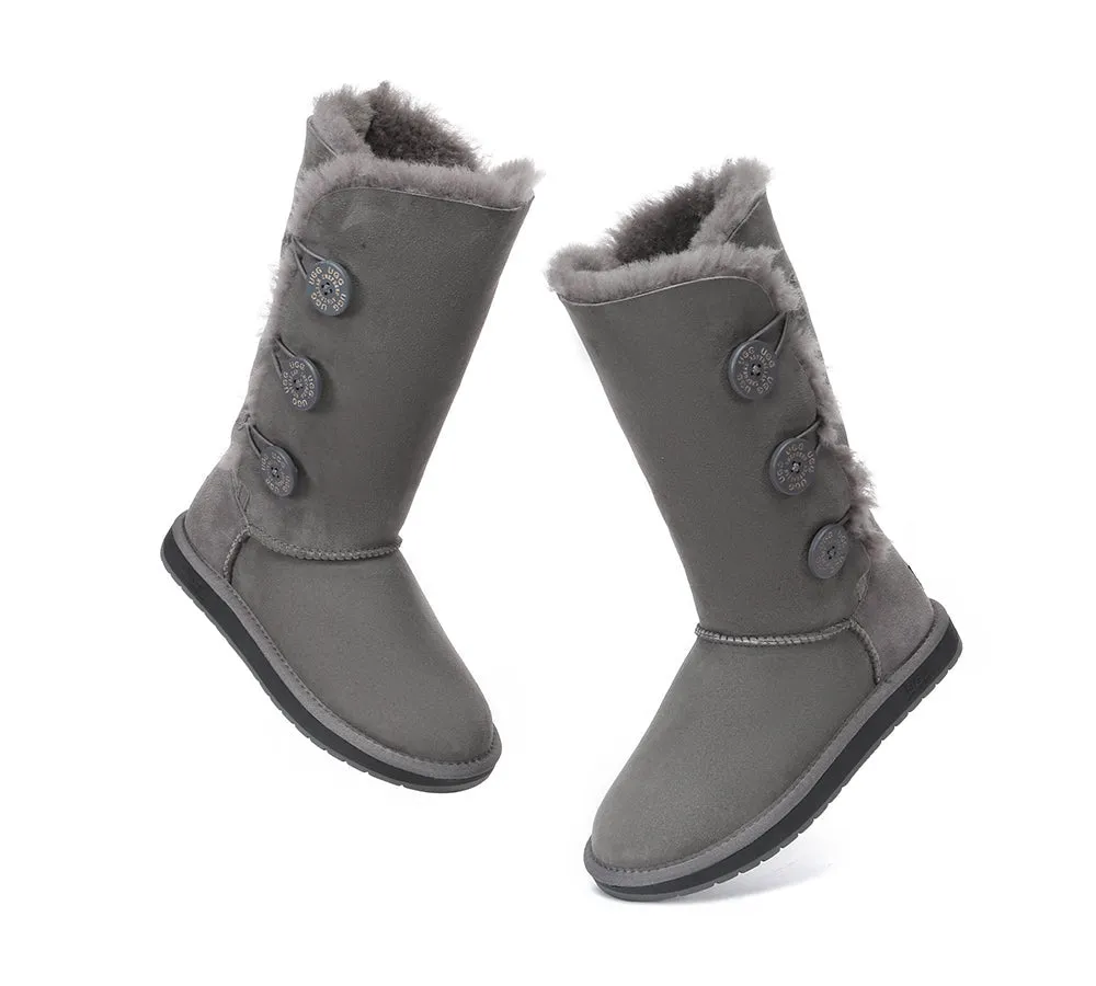 UGG Australian Shepherd Australian Premium Double Face Sheepskin Tall Triple Button Water Resistant Boots