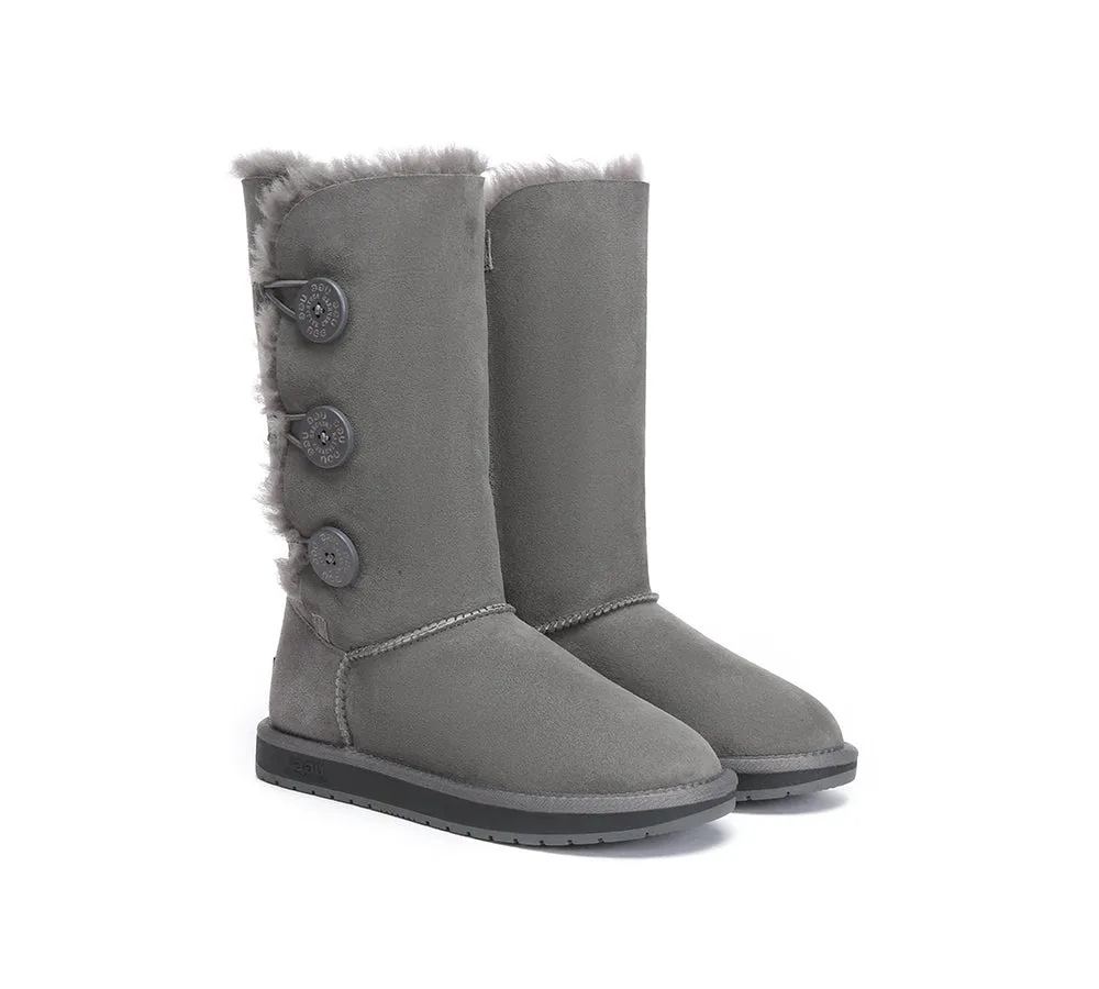 UGG Australian Shepherd Australian Premium Double Face Sheepskin Tall Triple Button Water Resistant Boots