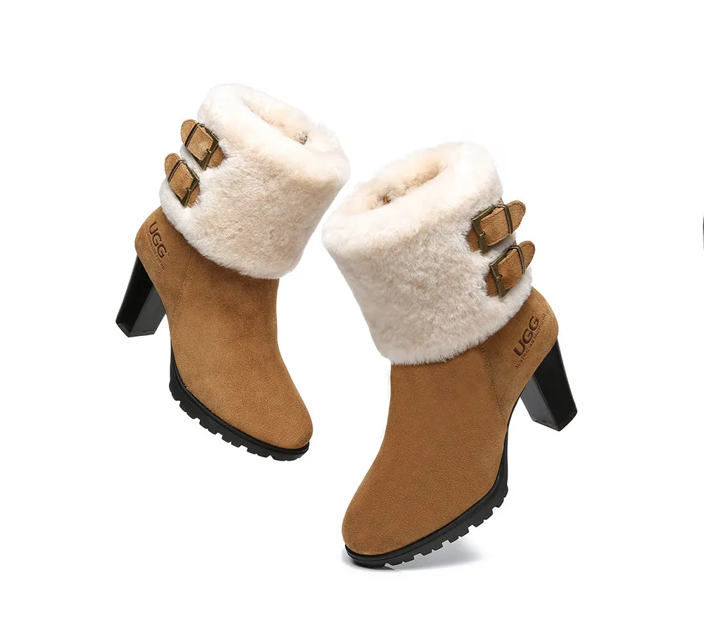 UGG Australian Shepherd Candice Shearling Style High Heel Women Boots