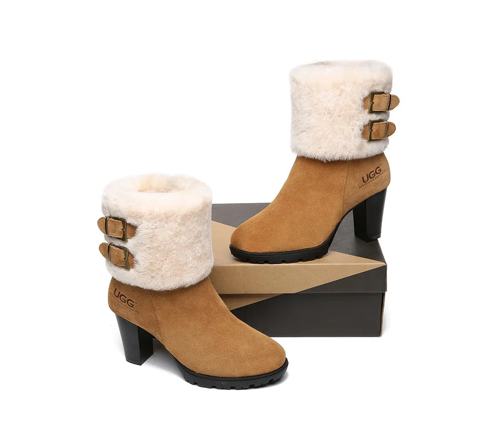 UGG Australian Shepherd Candice Shearling Style High Heel Women Boots