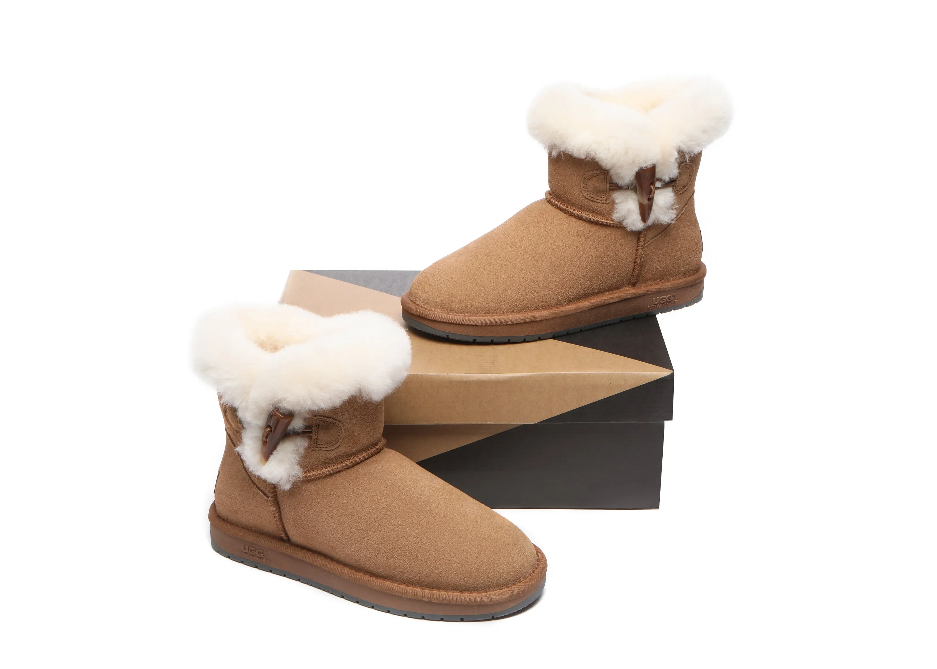 UGG Australian Shepherd Tiara Fluffy Top Women Mini Ugg Boots