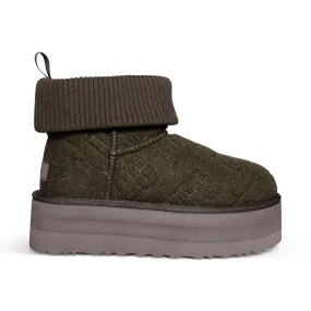 UGG Classic Mini Platform Felted Forest Night Boots - Women's