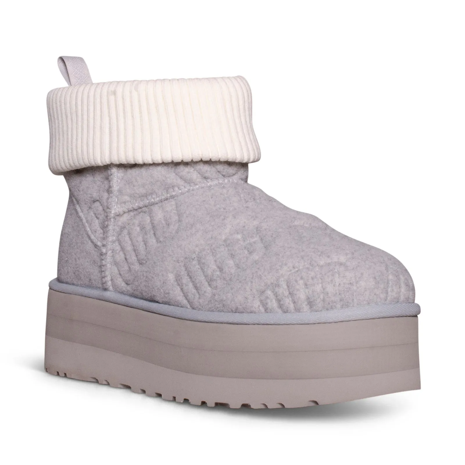 UGG Classic Mini Platform Felted Grey Boots - Women's