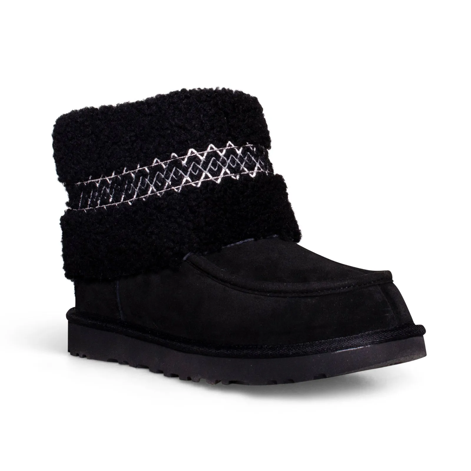 UGG Mini UGG Braid Black Boots - Women's