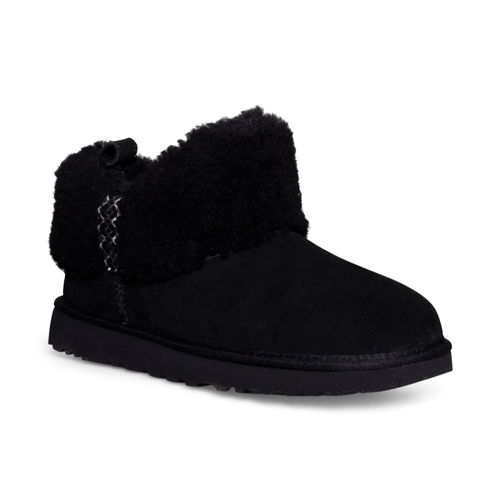 UGG Ultra Mini UGG Braid Black Boots - Women's