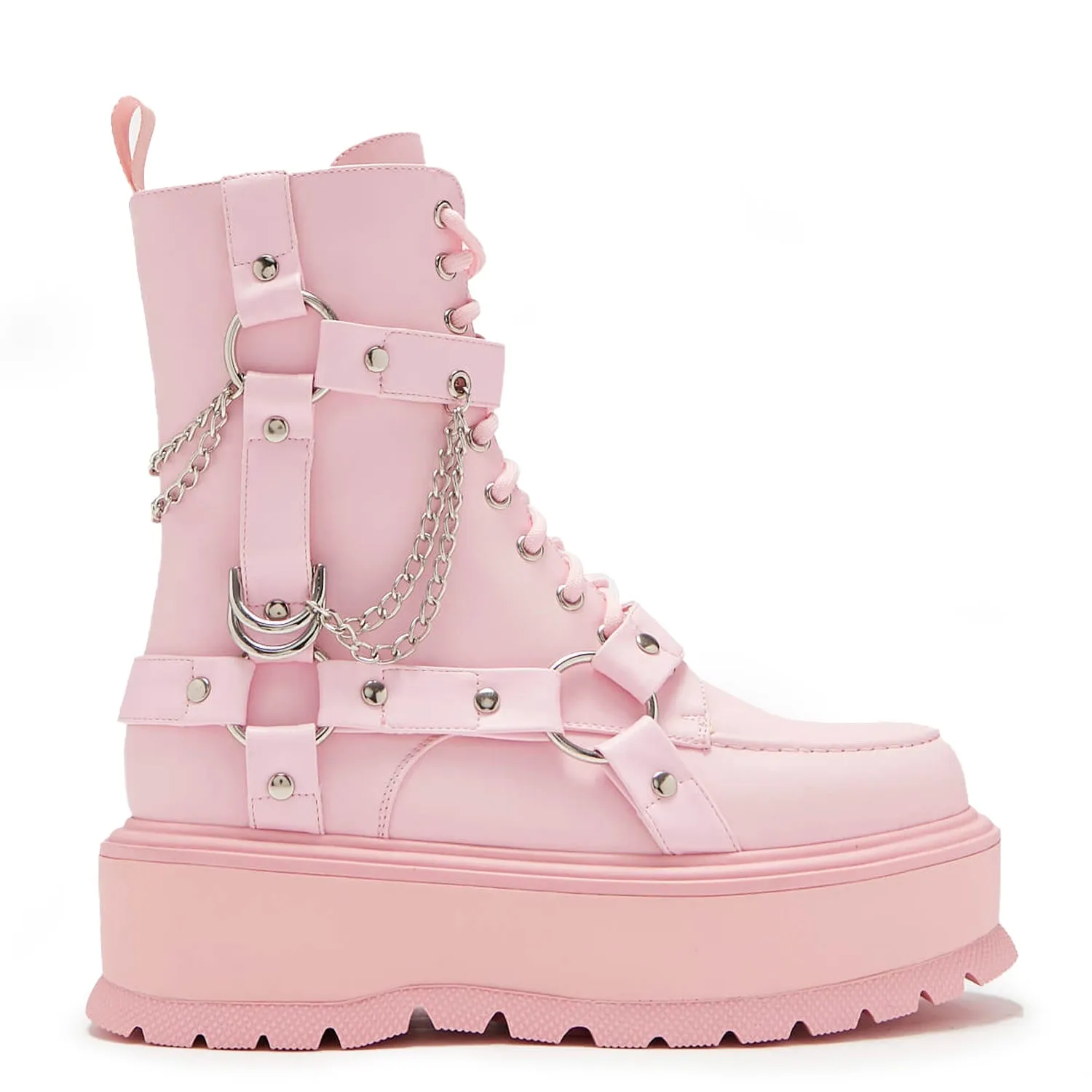 Yami Pastel Pink Platform Boots