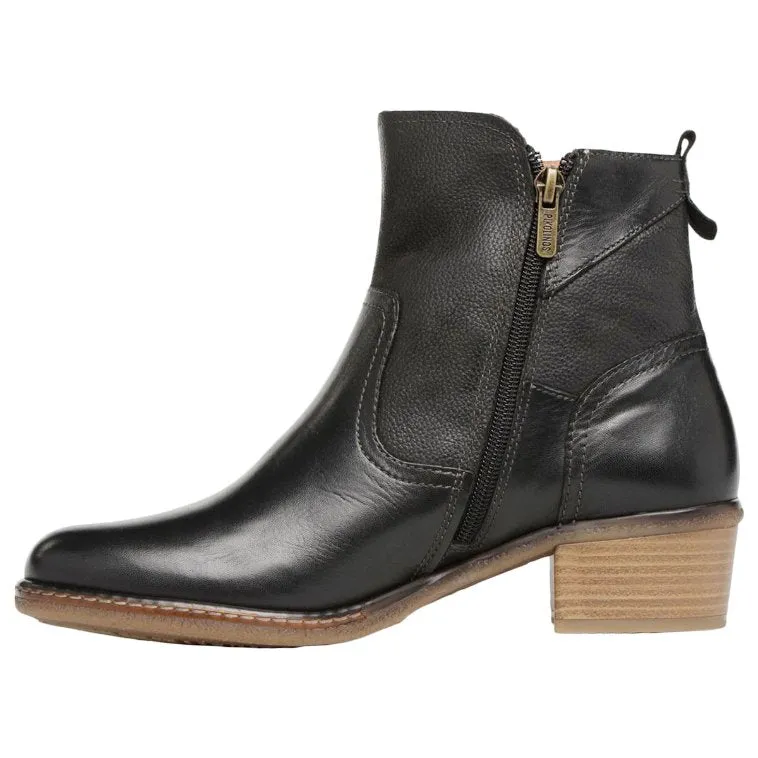 Zaragoza Calfskin Leather Women's Zip Up Ankle Boots