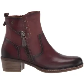 Zaragoza Calfskin Leather Women's Zip Up Ankle Boots