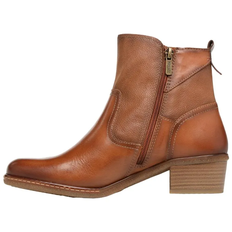 Zaragoza Calfskin Leather Women's Zip Up Ankle Boots